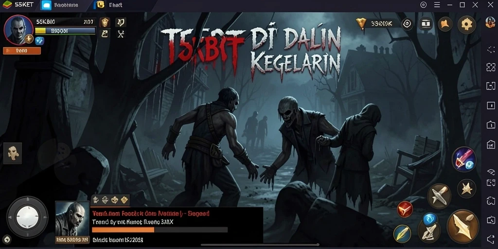 Tampilan gameplay seram dari 55KBET yang penuh ketegangan.