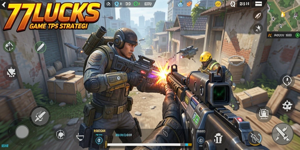 Screenshot gameplay 77LUCKS yang menampilkan momen pertempuran seru.