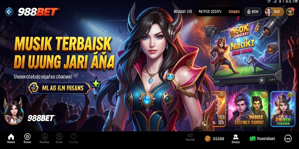 Screenshot 988BET menunjukkan gameplay seru bermain musik.