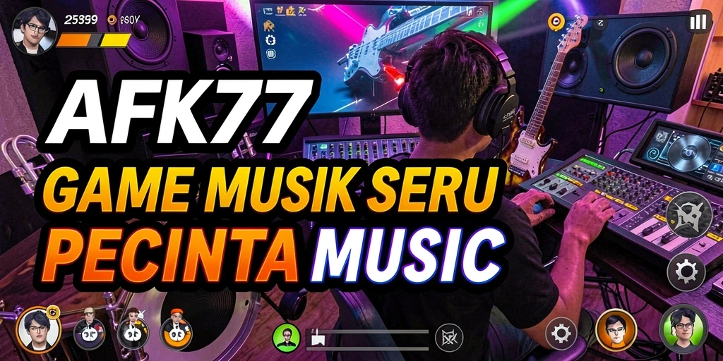 Tampilan gameplay yang menarik di AFK77 dengan berbagai pilihan musik.