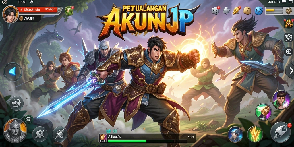 Screenshot menampilkan aksi seru dalam gameplay ARPG AKUNJP.