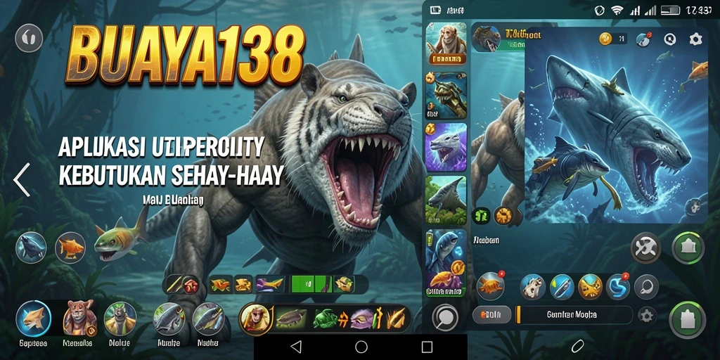 Tampilan utama BUAYA138 dengan antarmuka aplikasi Utility yang ramah pengguna.