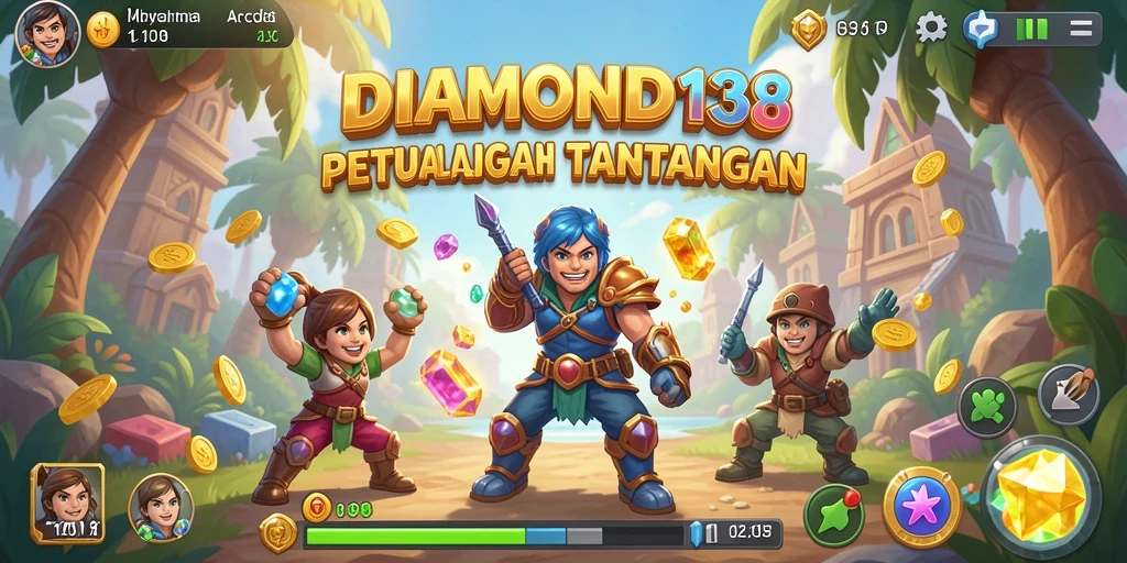 Screenshot gameplay DIAMOND138 menampilkan grafis cerah dan seru dari permainan Arcade.