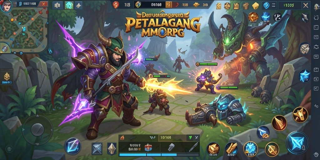 Screenshot gameplay FB168 menampilkan aksi seru dalam pertempuran MMORPG.