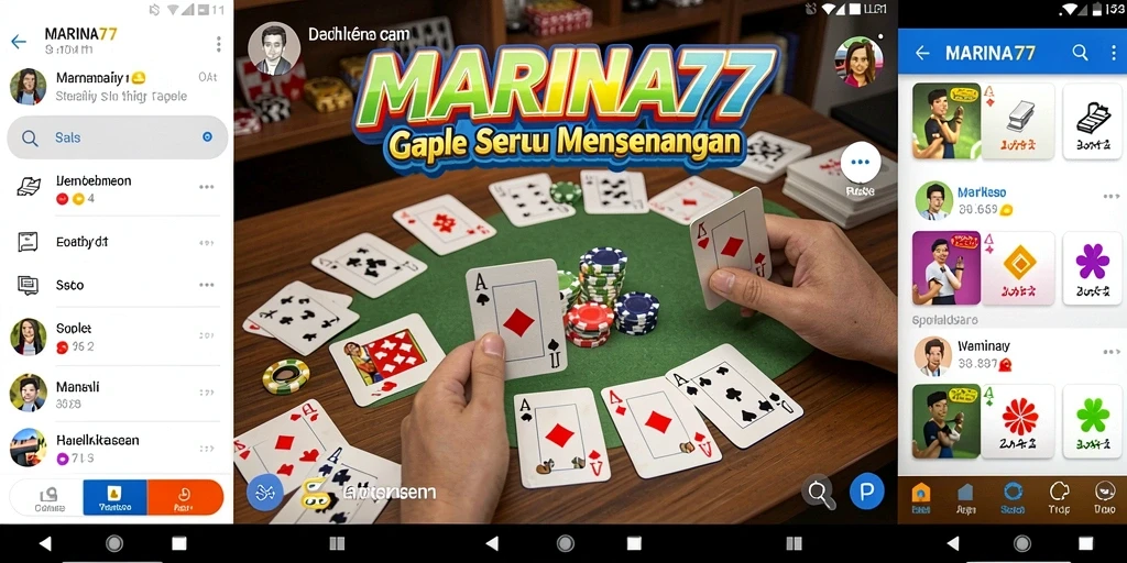 Tampilan menarik dari gameplay Gaple di MARINA77.