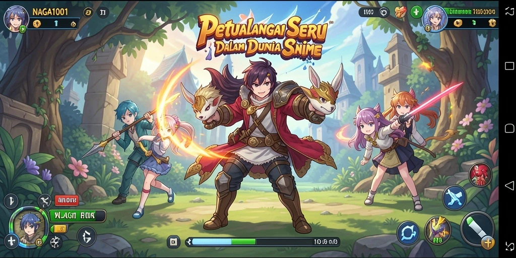 Screenshot gameplay NAGA1001 menampilkan aksi seru dalam dunia Anime.