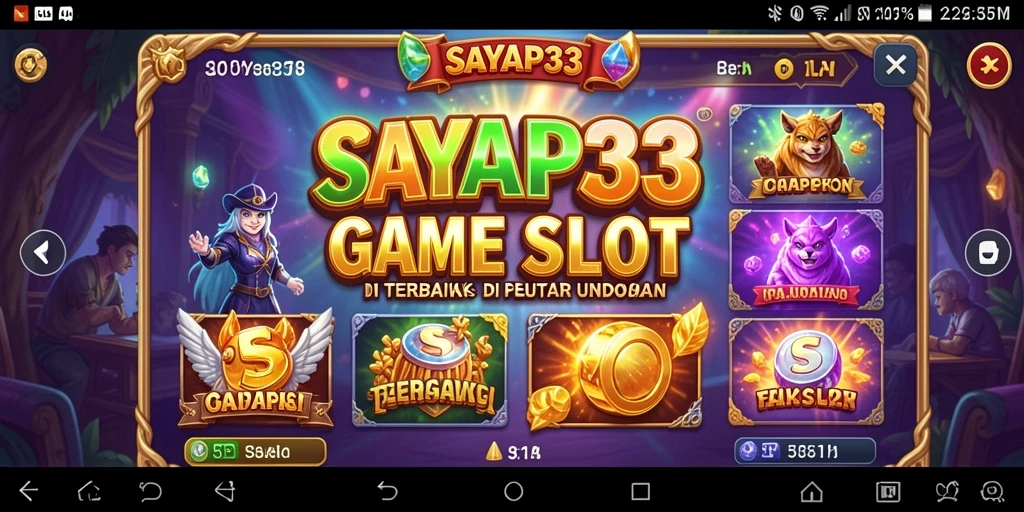 Screenshot SAYAP33 menampilkan gameplay seru permainan slot.