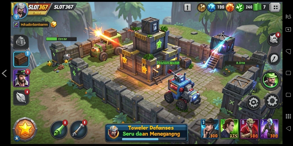 Tampilan gameplay SLOT367 yang menegangkan dan strategis dalam Tower Defense.