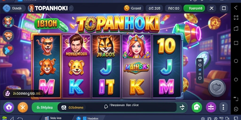 Tampilan menarik gameplay slot di TOPANHOKI.